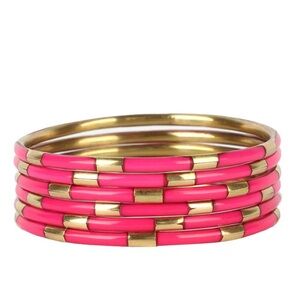 BudhaGirl Pink Veda Bangles (Set of 6)